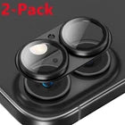 [2 Pack] Camera Lens Protector for iPhone 16 / 16 Plus – Tempered Glass Metal Ring Protection