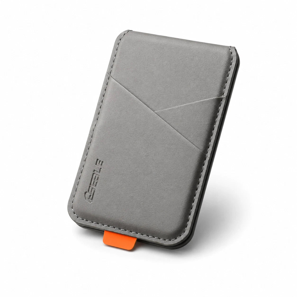 Sleek Magnetic Dual-Slot Leather Wallet - Shadow Grey