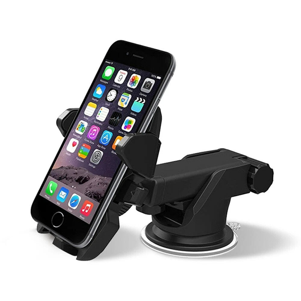 Universal Suction Cup Car Phone Mount with Extending Arm